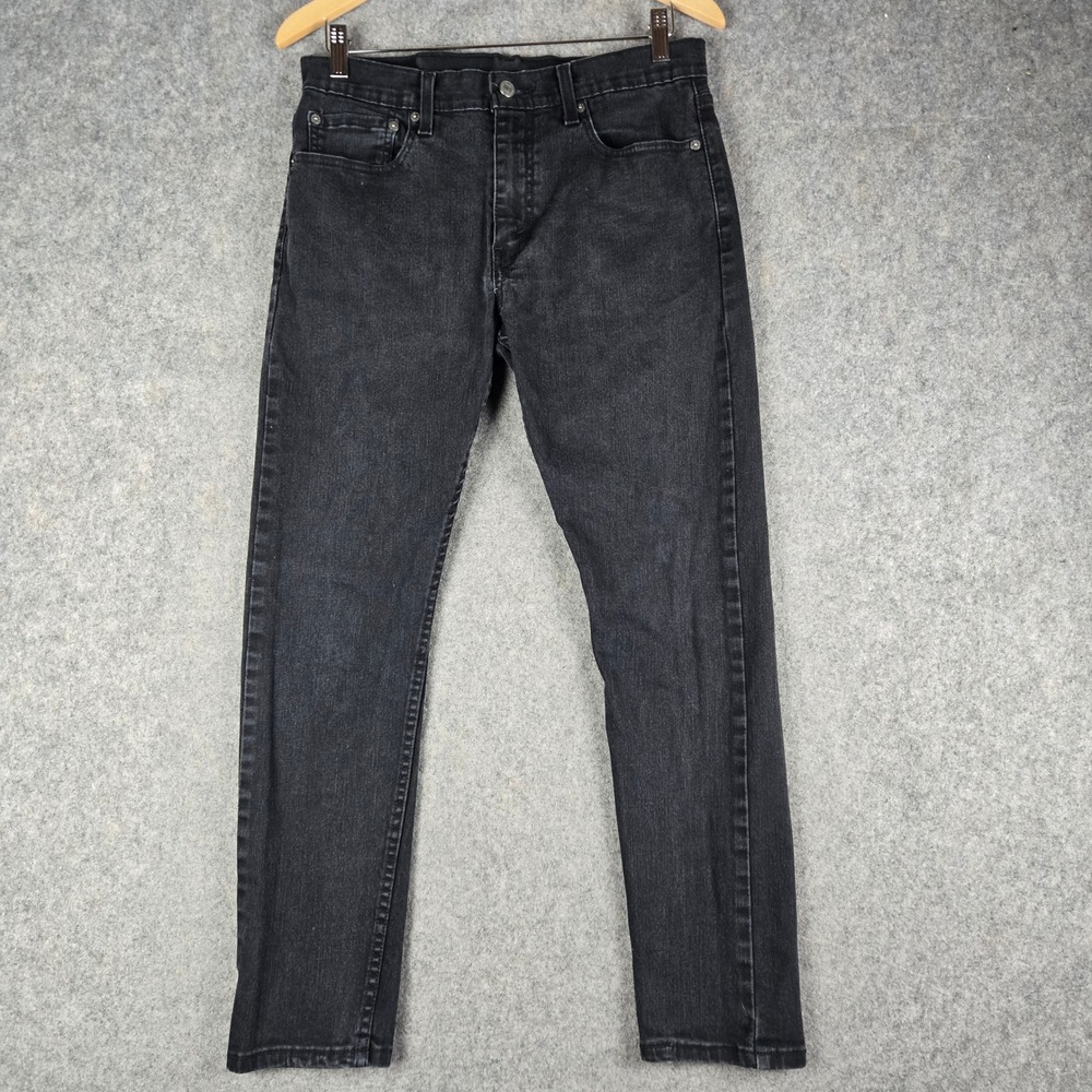 Levi 512 Jeans Mens 32x30 Fits 31x27 Black Slim Taper Fit Denim Pants Streetwear